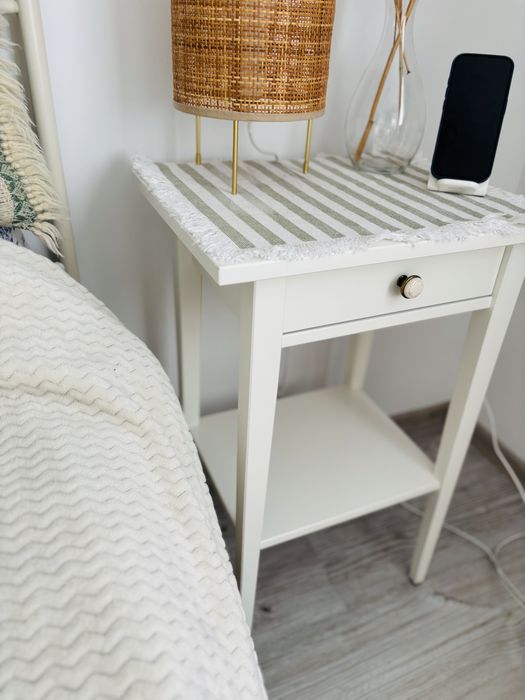 Stolik nocny szafka nocna ikea hemnes bialy biala