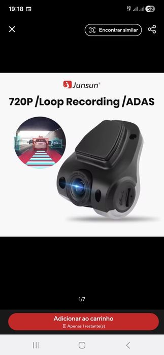 Câmara com ligação por usb para ligar ao rádio android