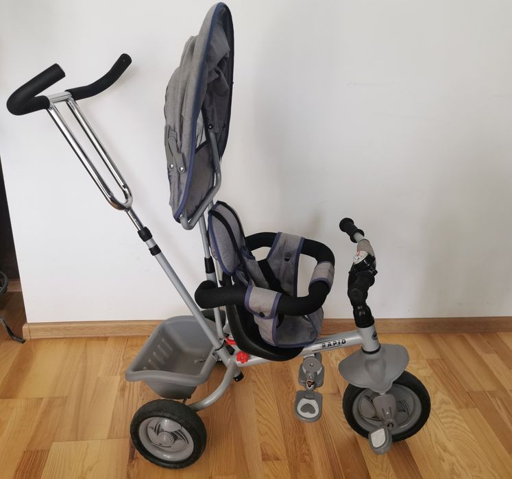 Rowerek trójkołowy, Baby Mix, Rapid, szary