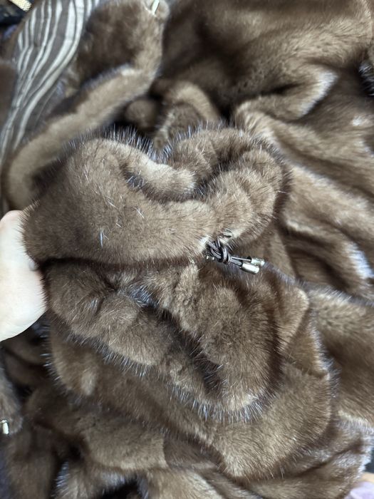 Норковий полушубок/бомбер MIDO, 48-52, 70 см, колір соболь