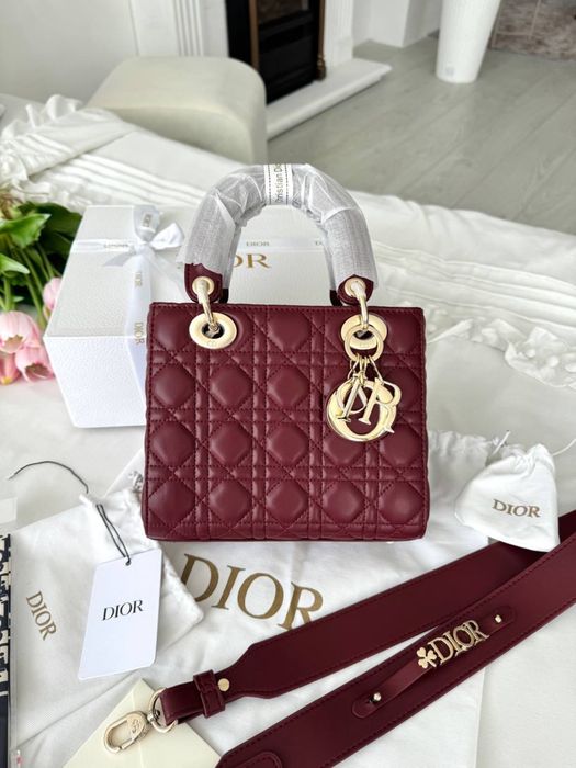 Torebka Dior lady burgundy