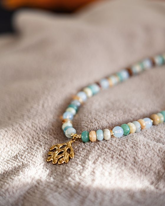 Handmade naszyjnik z naturalnym amazonitem
