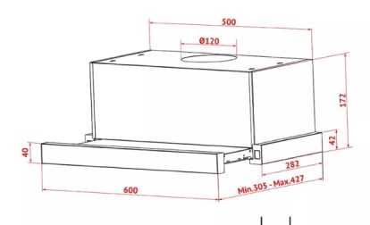 Розпродаж Витяжка телескопічна  Perfelli Потужність 650 м3