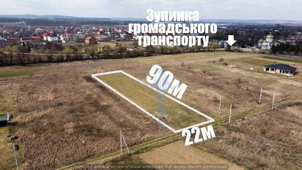 Продаж ділянка 19 сотих під забудову. Світло. Клузів. Пасічна. Місто