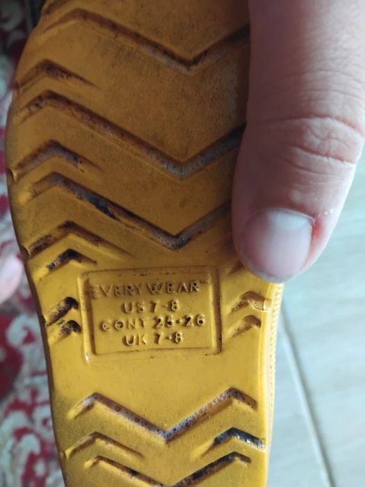 Żółte kalosze,  rozmiar 25