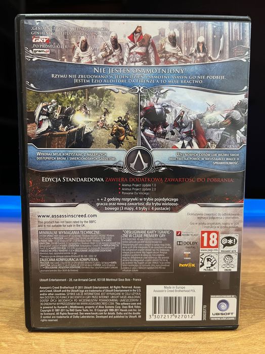 Assassin’s Creed Brotherhood (PC PL 2011) kompletne premierowe wydanie