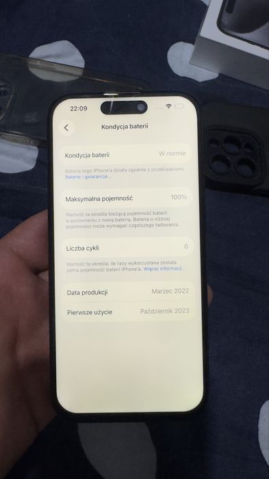 Apple Iphone 15 Pro Black Titanium 100% kondycji baterii, 128GB