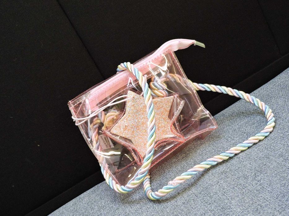 Sinsay transparentna Torebka brokat star