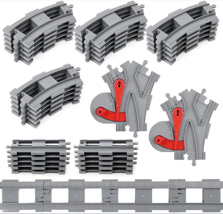 Uniwersalny zestaw szyn kolejowych 32 szt. Standardowe wymiary