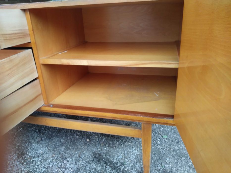 Stolik szafka komoda  PRL lata 60-te vintage 180 cm + gratis szafka