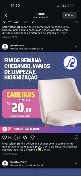 Higienizacao e limpeza de estofos