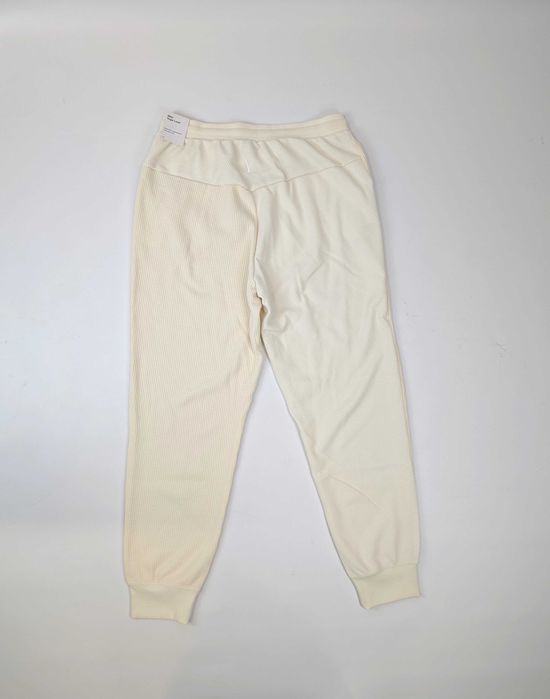 Spodnie Dresowe Nike Yoga Luxe Joggery Waflowe Bawełna nowe z Metką L Ecru