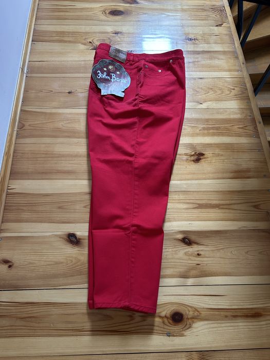 Jeansy spodnie czerwone r50 nowe
