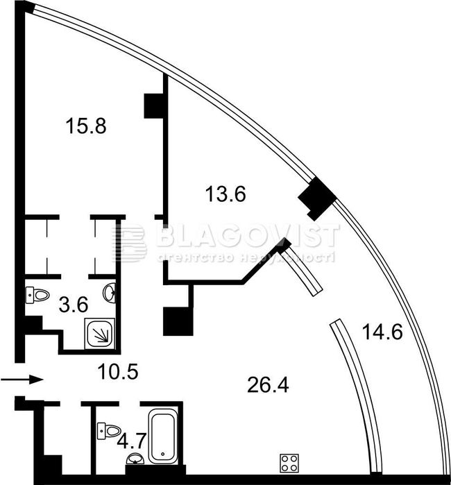 2-rooms apartment apartment by the address st. Bulvar Druzhby Narodov (area 97 m²) - Atlanta.ua - photo 4