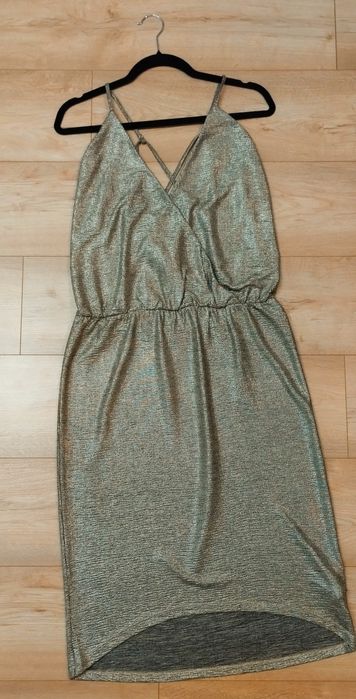 Sukienka złota lekka ZARA L