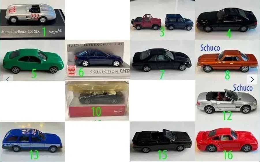 1/87 Audi Porsche Mercedes SLR G R129 W210 C140 W220 R230 Herpa Wiking Schuco