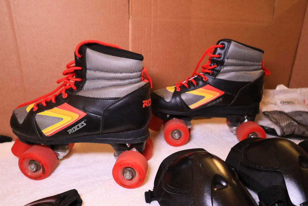 Patins oxelo 39 + proteções + mochila