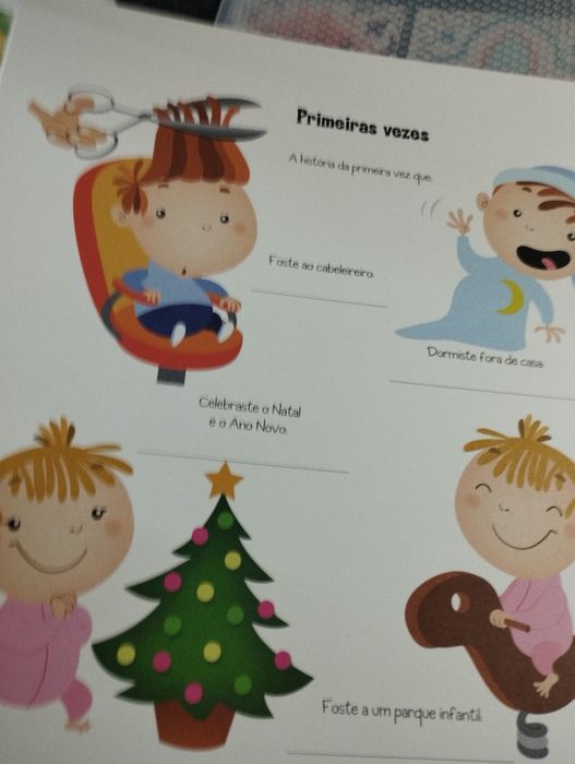 Álbum para registo do bebê