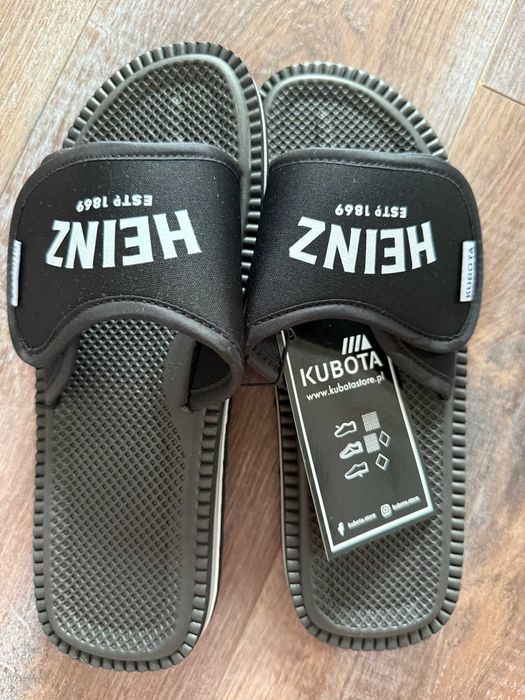 Klapki KUBOTA 39 Heinz czarne nowe limitowane
