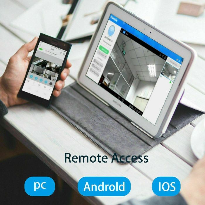 Kit Video Vigilância WIFI 8 Cameras Sem fios 3MP 2160P App Android IOS64729514320899124
