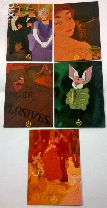 Set de 5 cartas numeradas e diferentes do filme Anastasia