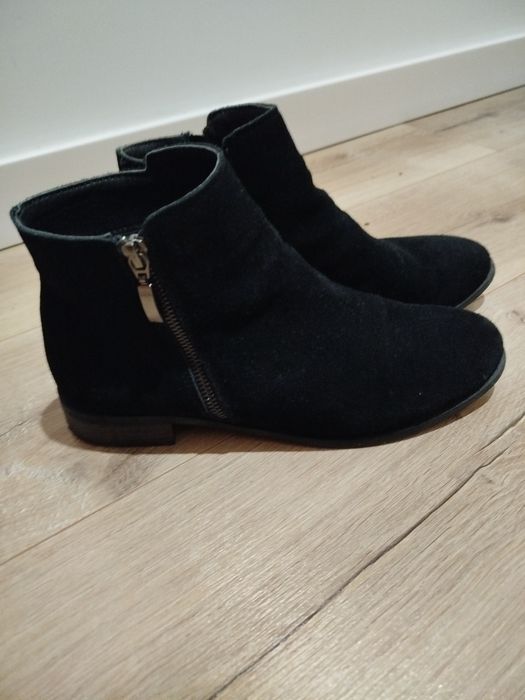 Botki welurowe r.40