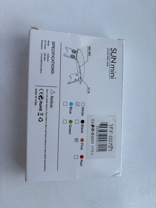 Lampada para secagem de unhas