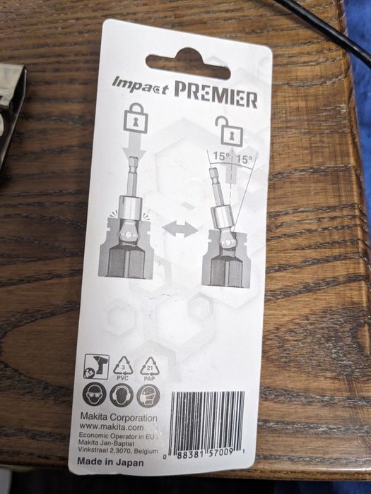 Ударний тримач голівок шарнірний ХТТ Impact Premier 1/4" на 1/2", 60 м