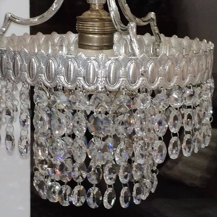 Candeeiro / Lustre de cristal vintage