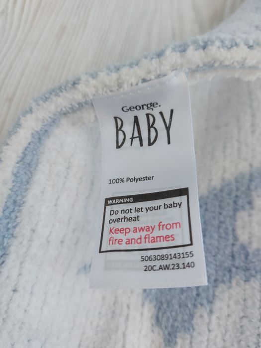 Брендовий мягенький теплий двосторонній дитячий плед 75*110 George