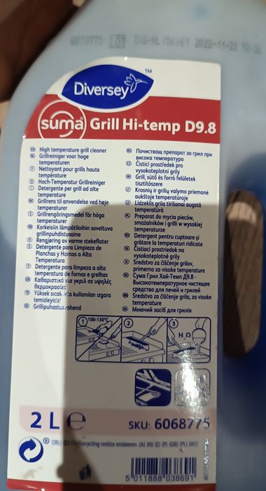 Preparat do czyszczenia pieców, smażalników i grilli  Diversey Suma