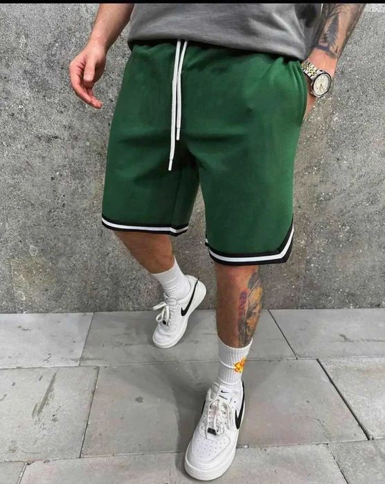 Шорты мужские оверсайз трикотажные летние бриджи широкие Los Angeles