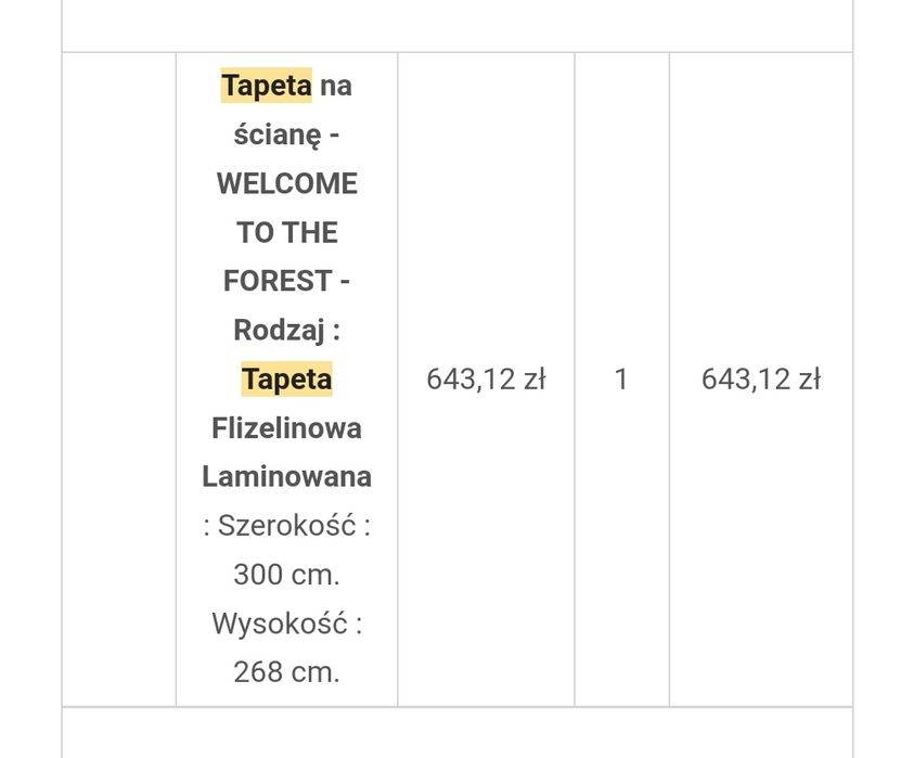 Tapeta flizelinowa laminowana 300x268 + klej