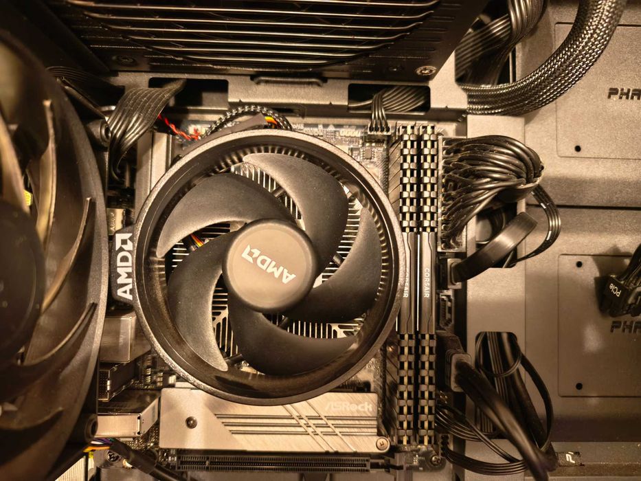 Placa Mão mais CPU e RAM combo Asus, Corsair, AMD