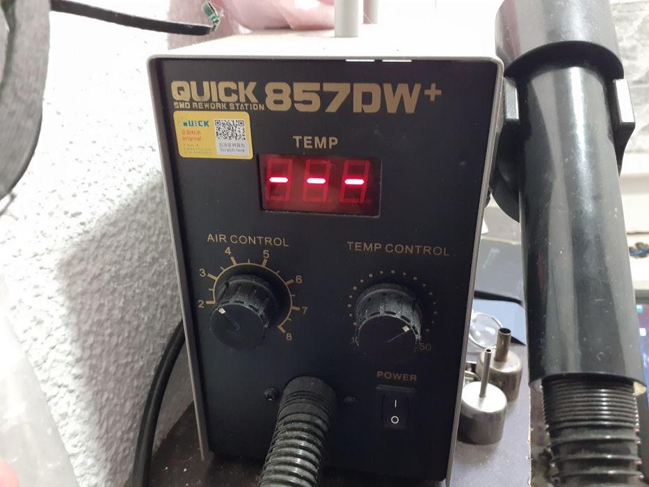Estação de retrabalho Quick 857DW+ para componentes SMD