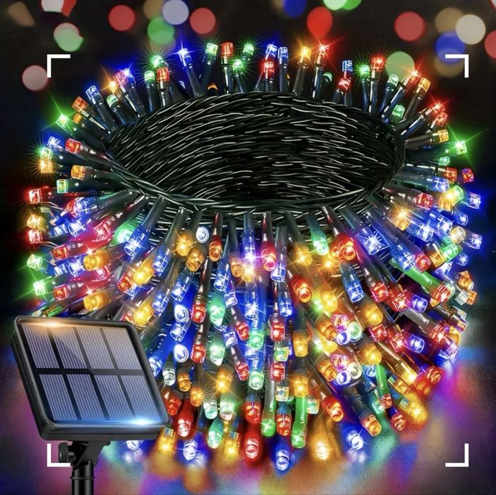 300 LED Сонячні Гірлянди для Вулиці