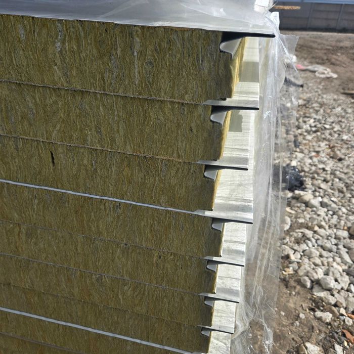 Płyta warstwowa 120mm WEŁNA P.POŻ II gat, NOWA biała/biała