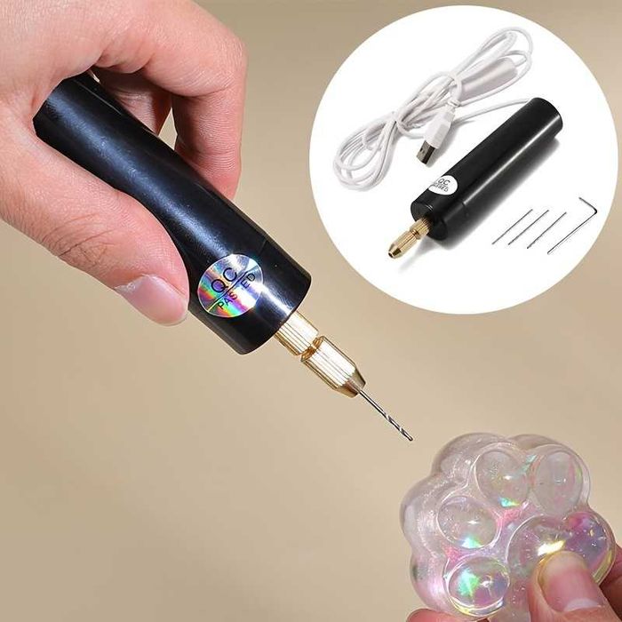 Mini Berbequim Elétrico USB de Precisão – DIY, Resina, Madeira e Artesanato