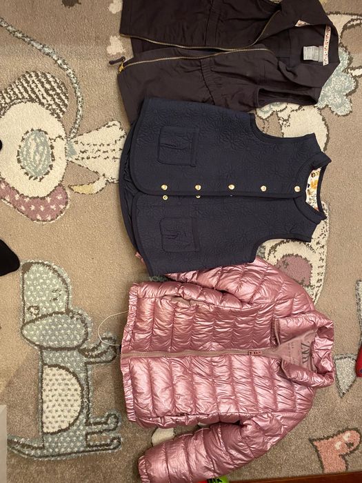 Kurtka Zara 116 I kamizelki amerykanskie 110-116 cm w bdb stanie 1nowa