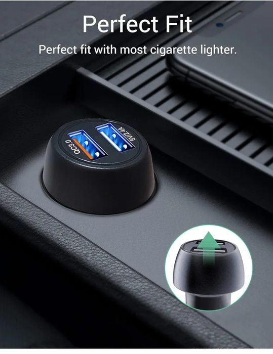 Sieger Szybka ładowarka USB do zapalniczki samochodowej do Samsung itp