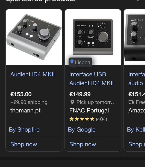 Interface de Audio - Audient ID 4