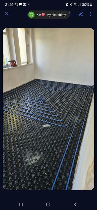 Frezowanie pod ogrzewanie, ogrzewanie podłogowe, hydraulika
