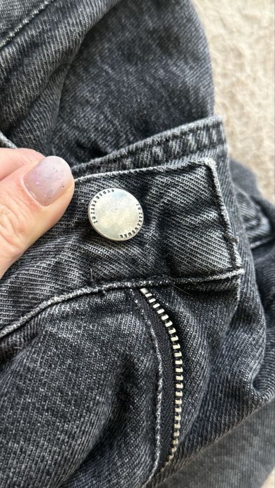 Джинси zara wide leg сірі