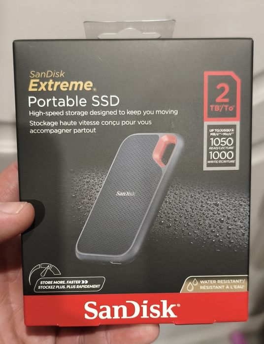 Dysk SSD SanDisk Extreme Portable 2TB (Nowy, Fabrycznie Zapakowany)