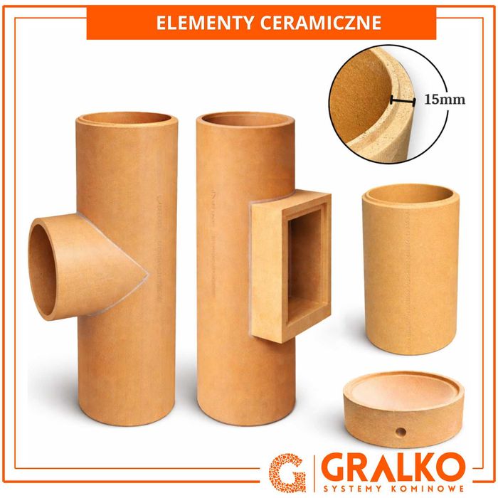System kominowy komin 6m KW2 fi 200 GRALKO IZOLOWANY ceramiczny