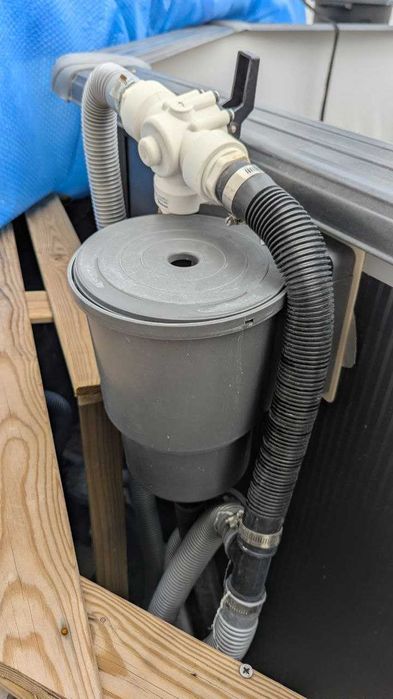 Piscina Aço GRE GRAFITE 300x120cm + Acessórios