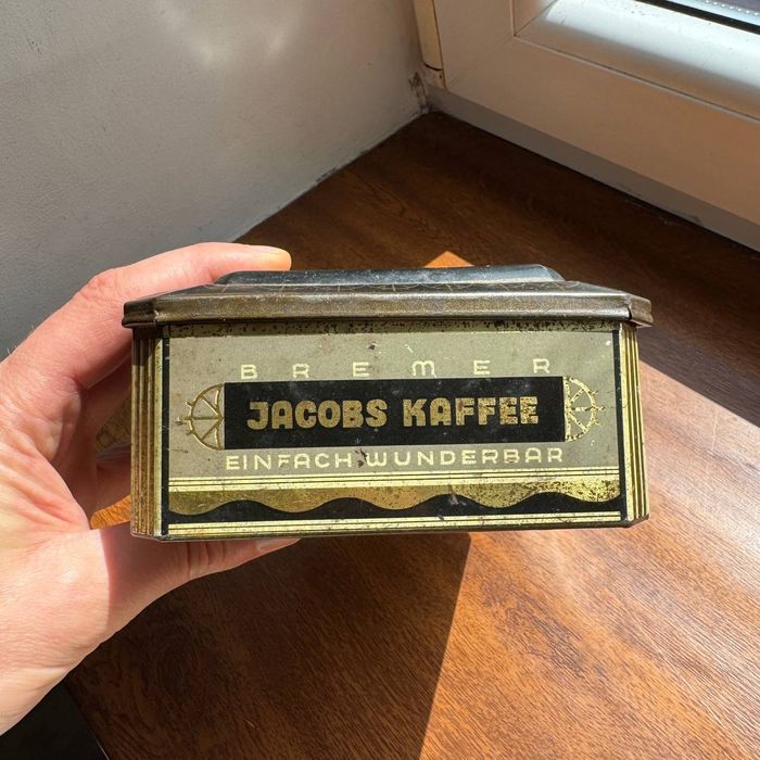 Stara Puszka po kawie Jakobs Art Deco