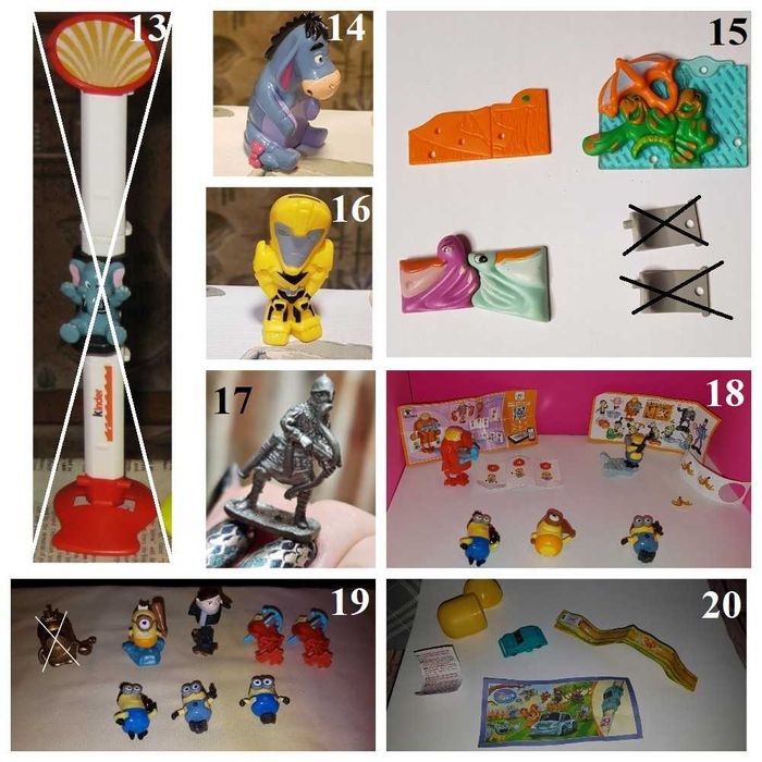 Киндер, фигурки Kinder разные, есть новые, игрушки старая коллекция