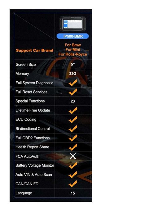 Máquina diagnóstico BMW, MINI, Rolls-Royce, OBD2 Scanner