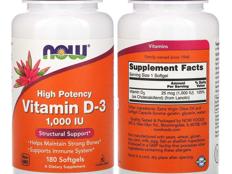 Витамин д3 d3 1000МЕ 2000МЕ 5000МЕ Now Foods California Gold Nutrition